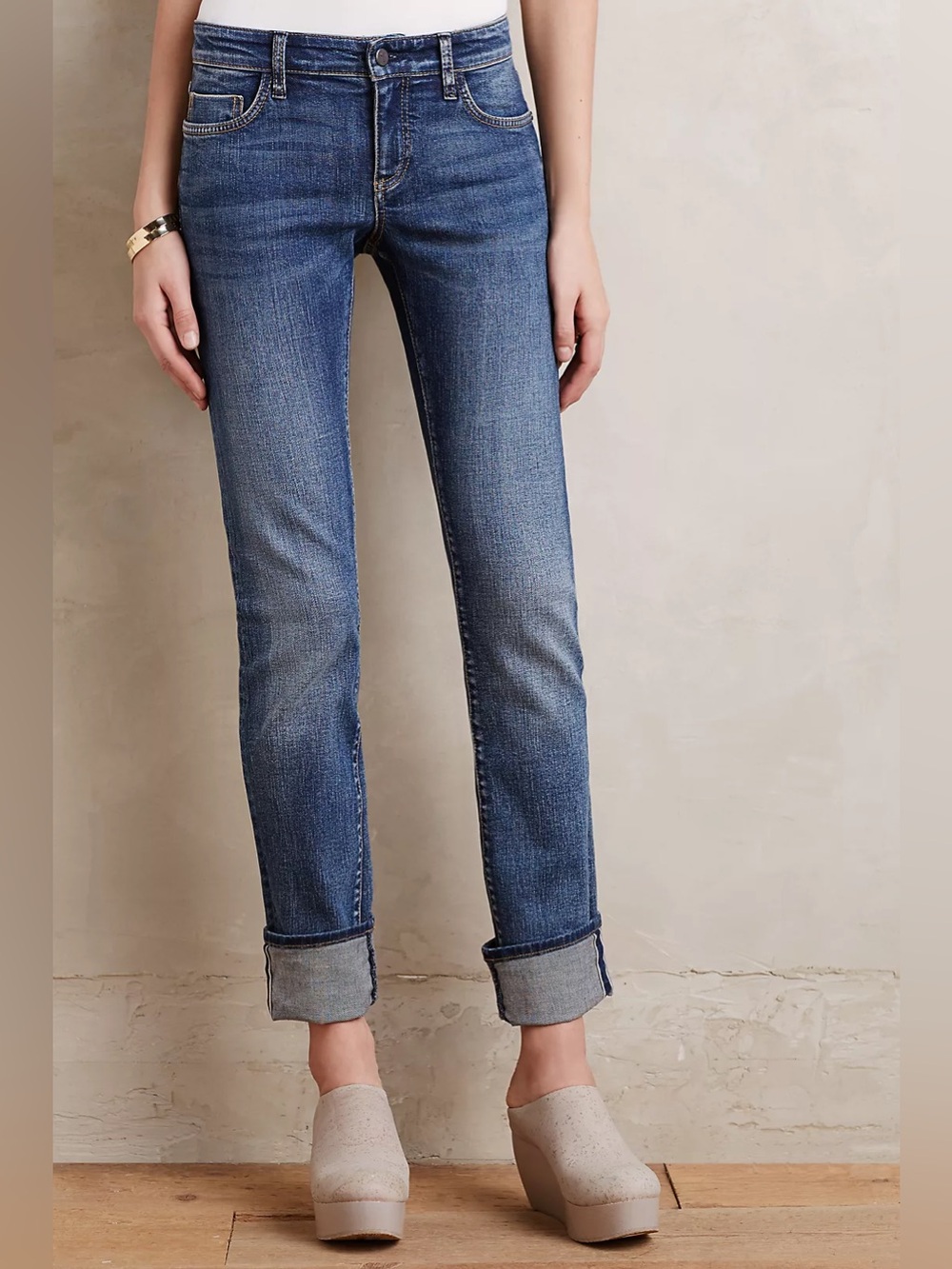 Pilcro and the letterpress Parallel Selvage Mid-Rise Jeans Straight leg Size 29